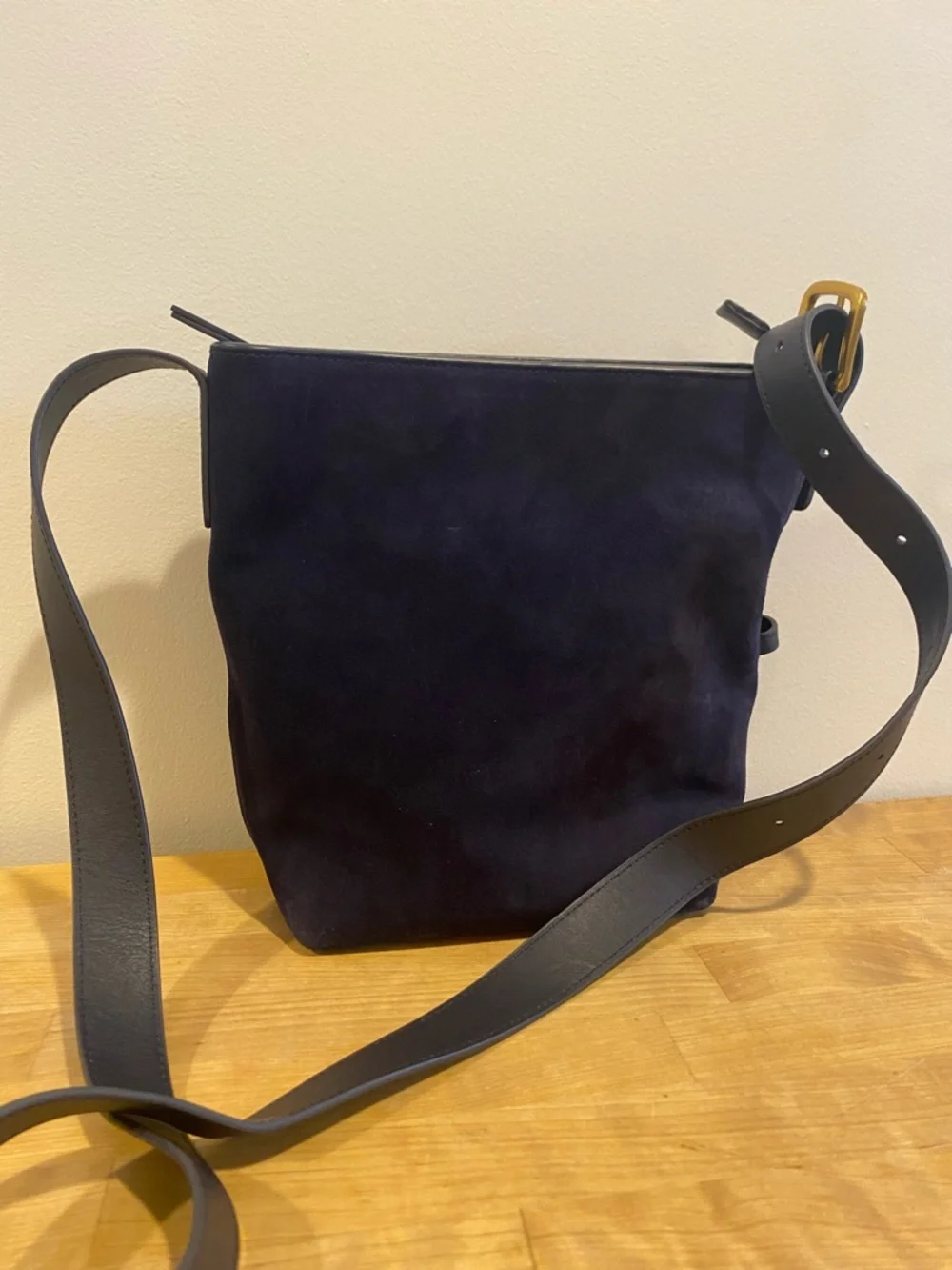Quince Italian Suede Bucket Crossbody - Picture 2 of 7